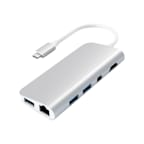 Satechi Aluminum Type-C Multimedia Adapter, Silver - ONLINE ONLY