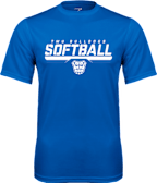 Tennessee Wesleyan Performance Tee TWU Bulldogs Softball Stencil - ONLINE ONLY