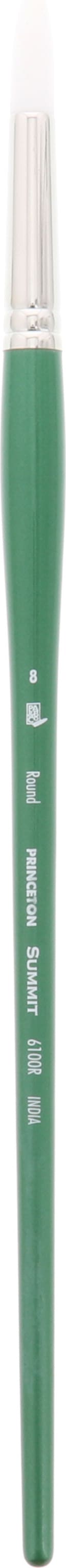 SUMMIT WHITE SYNTHETIC BRISTLE ROUND 8 LONG HANDLE