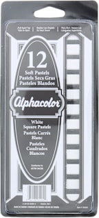 ALPHACOLOR PASTELS 12 STICK PACK WHITE