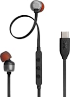 JBL Tune 310C Wired USB-C Earbuds, Black