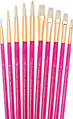 SUPER VALUPAK 10 PACK WHITE BRISTLE ASSORTED