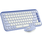 LOGITECH POP ICON COMBO KEYBOARD & MOUSE in LILAC/OFF-WHITE