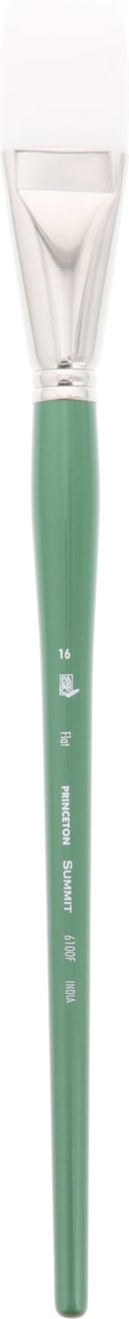 SUMMIT WHITE SYNTHETIC BRISTLE FLAT 16 LONG HANDLE