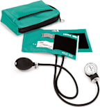 PREMIUM ANEROID SPHYGMOMANOMETER WITH MATCHING CARRY CASE-TEAL