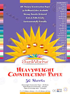 CONSTRUCTION PAPER SUNWORKS 12X18 ASSORTED 50 SHEETS