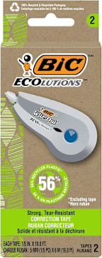CORRECTION TAPE ECO WHT 2PK