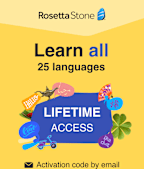 Rosetta Stone Lifetime Subscription UNLIMITED. Learn 24+ Languages. ESD