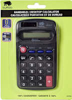 CALC 8DIGIT DUAL POWER BLK