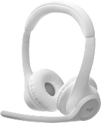 LOGITECH ZONE 300 WIRELESS BLUETOOTH HEADSET with NOISE-CANCELLING MICROPHONE in OFF-WHITE