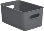 DK GRAY 5L RIBBED STORAGE BIN