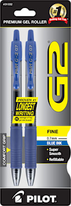 GEL PEN G2 2PK BLU