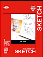 Pro Art 18x24 50 lb. Sketch Paper 30 Sheet Tape Bound Pad