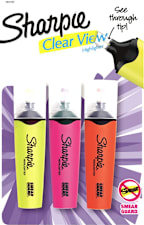 SHARPIE 3 ASSORTED CLEARVW HILITE
