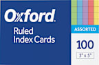 INDEXCARD 3x5 100CT RULED ASST