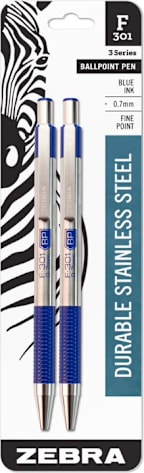 F301 RT BP PEN BLUE 2PK