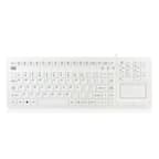 Adesso SlimTouch 270 - Antimicrobial Waterproof Touchpad Keyboard (White) - ONLINE ONLY