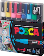 POSCA MARKER SET FINE POINT 8-BASIC COLORS