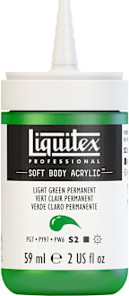PROFESSIONAL SOFT BODY ACRYLIC 59ML LIGHT GREEN PERMANENT