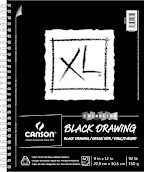 XL DRAWING PAD BLACK 9X12 40 SHEETS