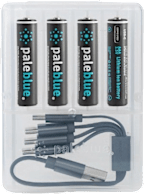 RECHARGABLE BATTERY 4Pk AAA PALE BLUE