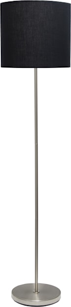 NICKEL FLOOR LAMP BLK LED