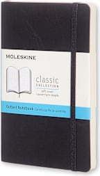 Moleskine Classic Notebook, Dotted, Black, Soft Cover (5 X 8.25)