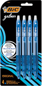 BIC Gel-ocity Original Gel Pen  Medium Point (0.7mm)  Blue  4 Count