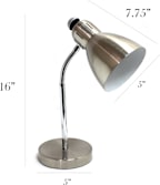Simple Designs 16 Semi-Flexible Desk Lamp with LED Bulb