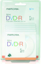 DVD-R MINI 5PK MEMOREX