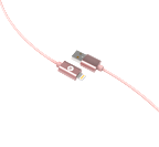 10ft Braided USB Lightning Cables - Rose Gold - ONLINE ONLY