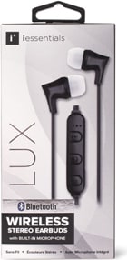 iEssentials LUX Bluetooth Stereo Earbuds- Black