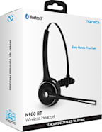 Hypercel N980 Bluetooth Over-the-Head Headset with Base, Black - ONLINE ONLY