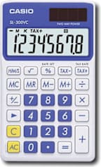 CALCULATOR SL300 CASIO SOLAR BLUE