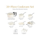 20pc Cream Cookware Set