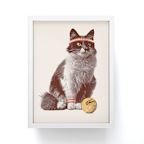 Tennis Cat Framed Mini