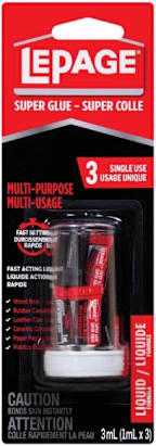 LePage Mini Trio Super Glue 1ml/3Pkg