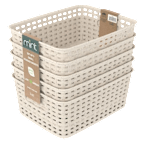 Storage Basket Wheat 6Pk