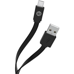 iEssentials 4ft USB Micro Flat Cable Black