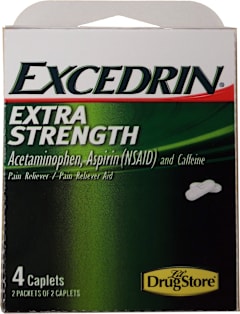 Excedrin Caplets 4 Count package