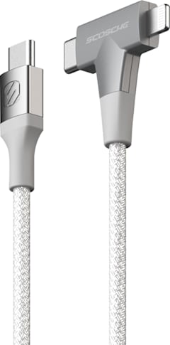 Scosche StrikeLine Charge and Sync Cable, 4ft, White