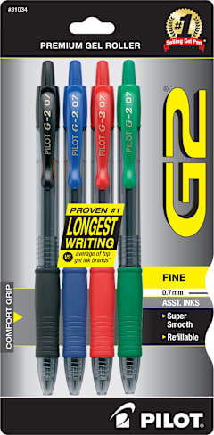 G2 GEL 4PK ASSRTD COLORS