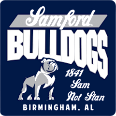 Samford University Bulldogs 4x4 Coaster