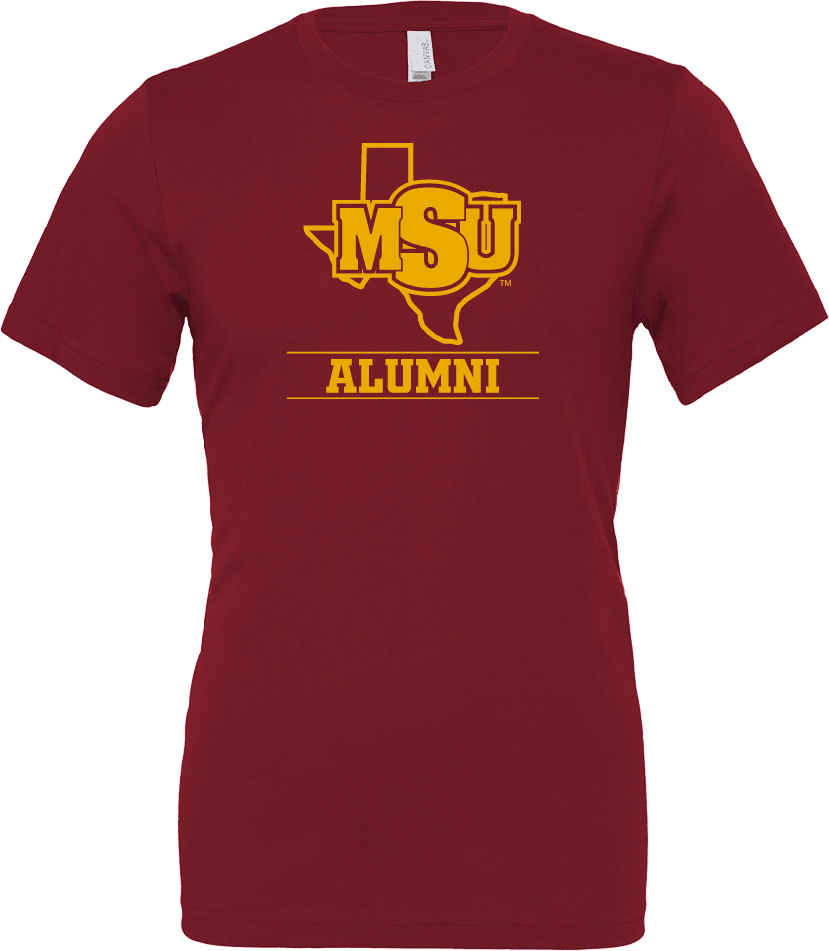 Midwestern State Bella + Canvas Jersey Cotton T Shirt Alumni - MSU - ONLINE ONLY