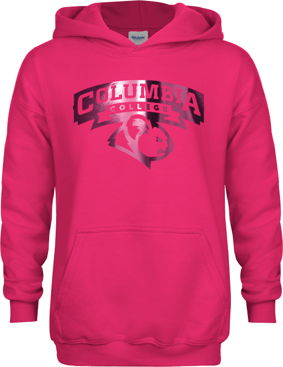Columbia College (SC) Youth Fleece Hoodie Primary Mark Foil - ONLINE ONLY