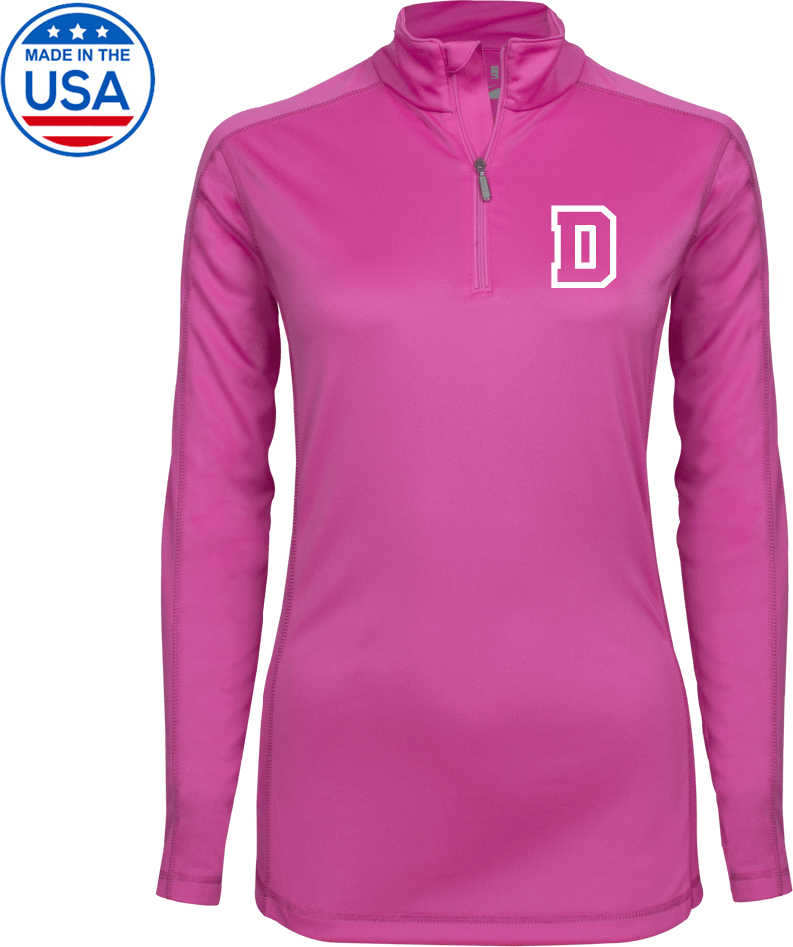 Dartmouth Syntrel Womens Interlock 1/4 Zip Primary Mark - ONLINE ONLY