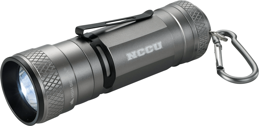 North Carolina Central High Sierra Bright CREE Zoom Flashlight NCCU Wordmark Engraved - ONLINE ONLY