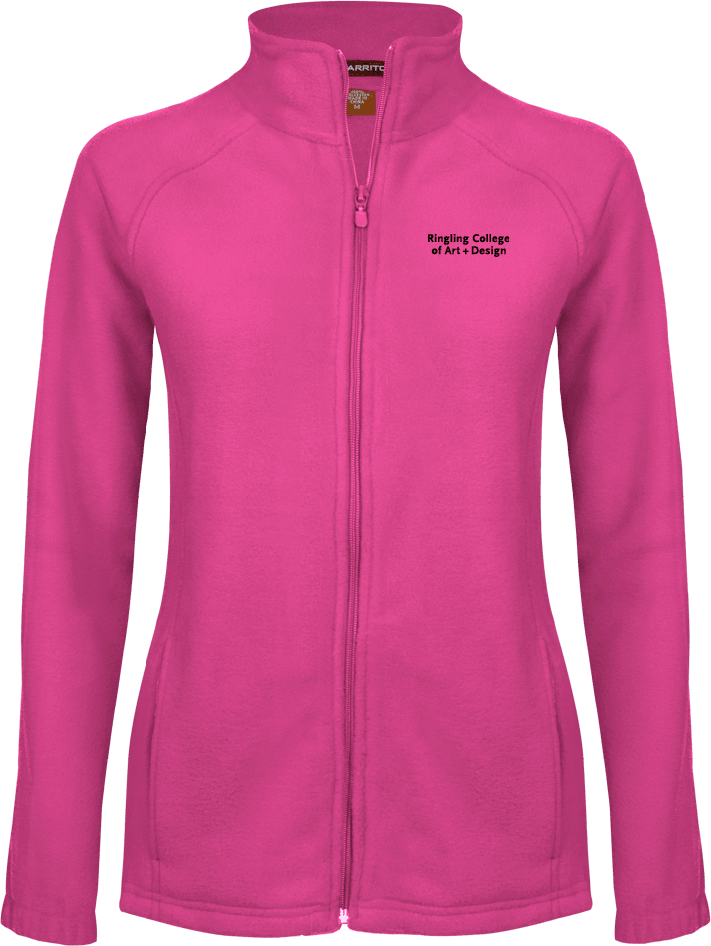 Ringling School Womens Fleece Full Zip Jacket Ringling College of Art and Design Stacked - ONLINE ONLY