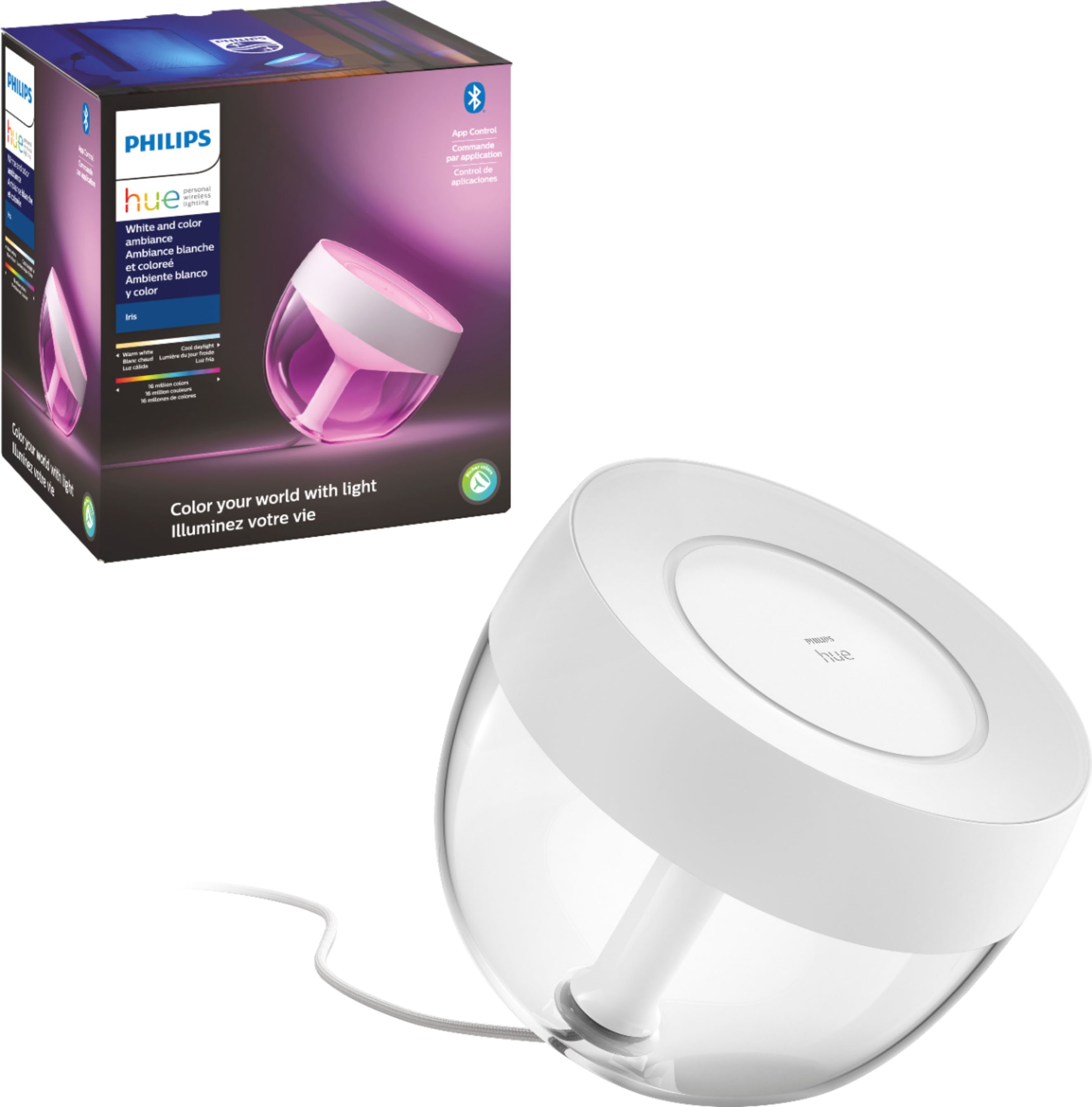 HUE IRIS WHITE COLOR AMBIANCE TABLE LAMP