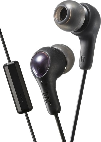 JVC - Wired Gumy Plus In Ear Headphones with Microphone and Remote - Black